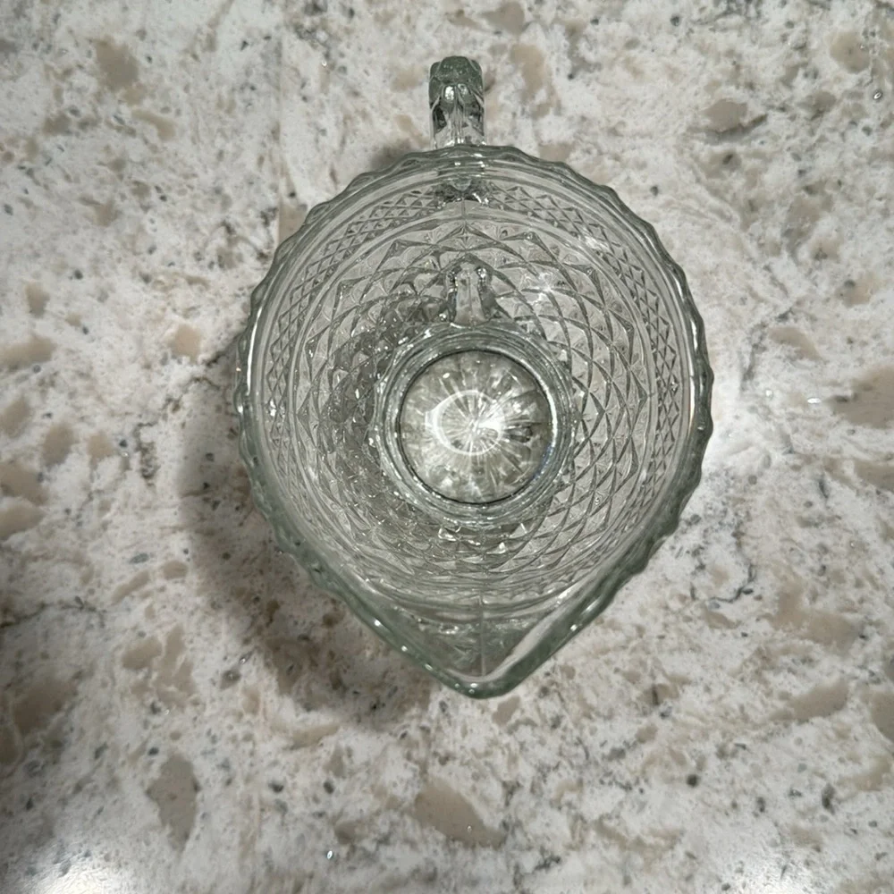 VINTAGE 1960’s~BEAUTIFUL COVERED SUGAR BOWL & CREAMER~ WEXFORD CLEAR PATTERN~G11